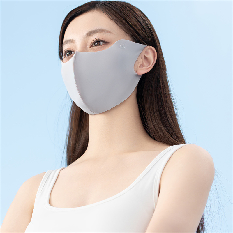 无痕一体防晒口罩防紫外线夏季冰感面罩薄款遮阳护眼口罩批发详情7