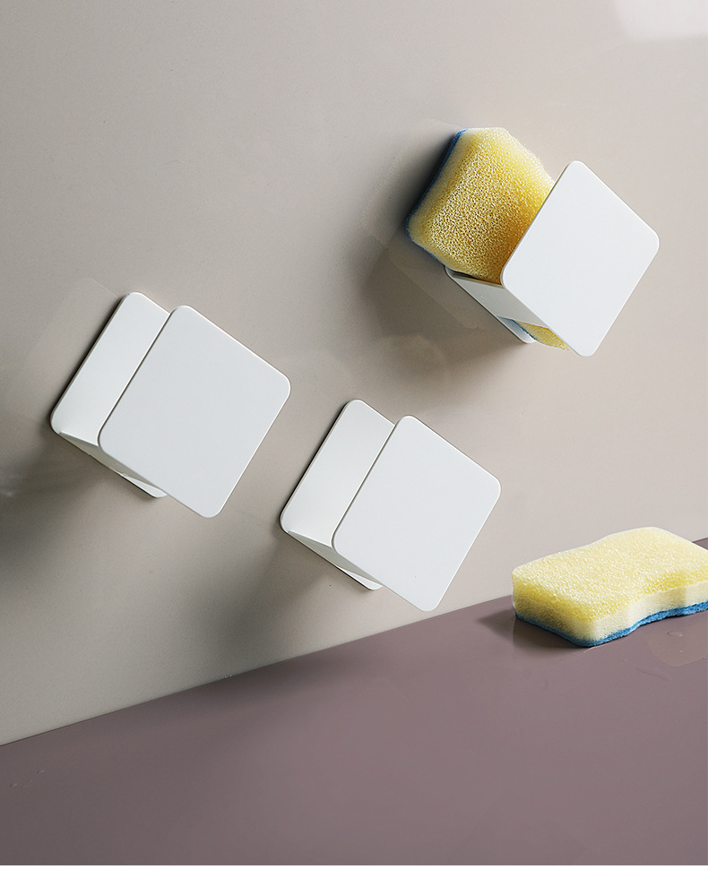 Kitchen wall-mounted scouring pad drain rack, household non-perforated cleaning cloth dishcloth, sponge sink storage rack, shelving rack pic 20