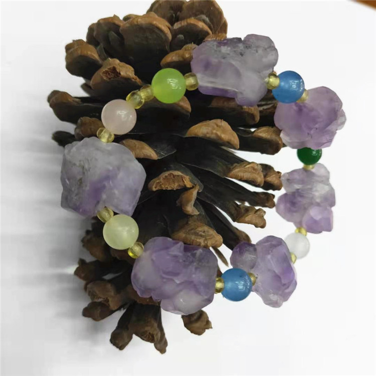 Wholesale natural amethyst bracelets, raw amethyst energy bracelets, direct sales from the manufacturer pic 9