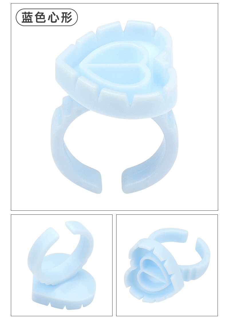 Tattoo ring colorant cup, one-piece one-second blooming glue tray, eyelash extension glue ring, blooming cup pic 12