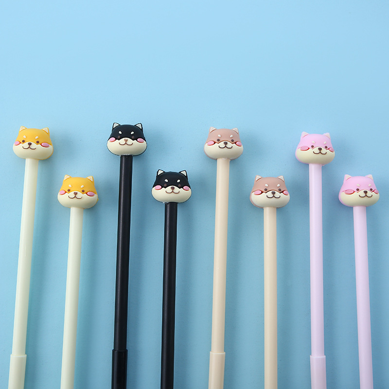 Korean version 2099 cartoon animal party signature pen Stationery store Puppy silicone gel pen high appearance level manufacturer pic 8