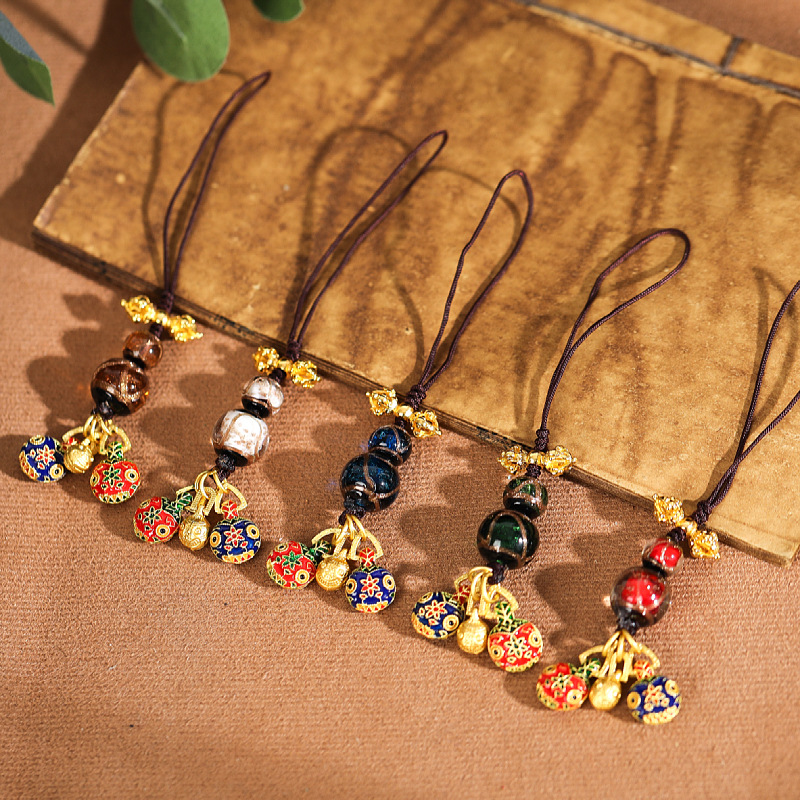 香灰琉璃吞金兽吊坠挂件汽车钥匙扣手机链包挂编绳挂饰吊坠手机挂详情1