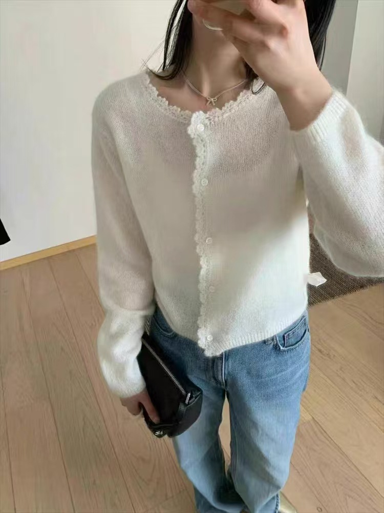 New Spring/Summer 2025 round-neck knitted sweater for women, Korean style, versatile, dopamine, youthful and gentle style, cardigan for women pic 41