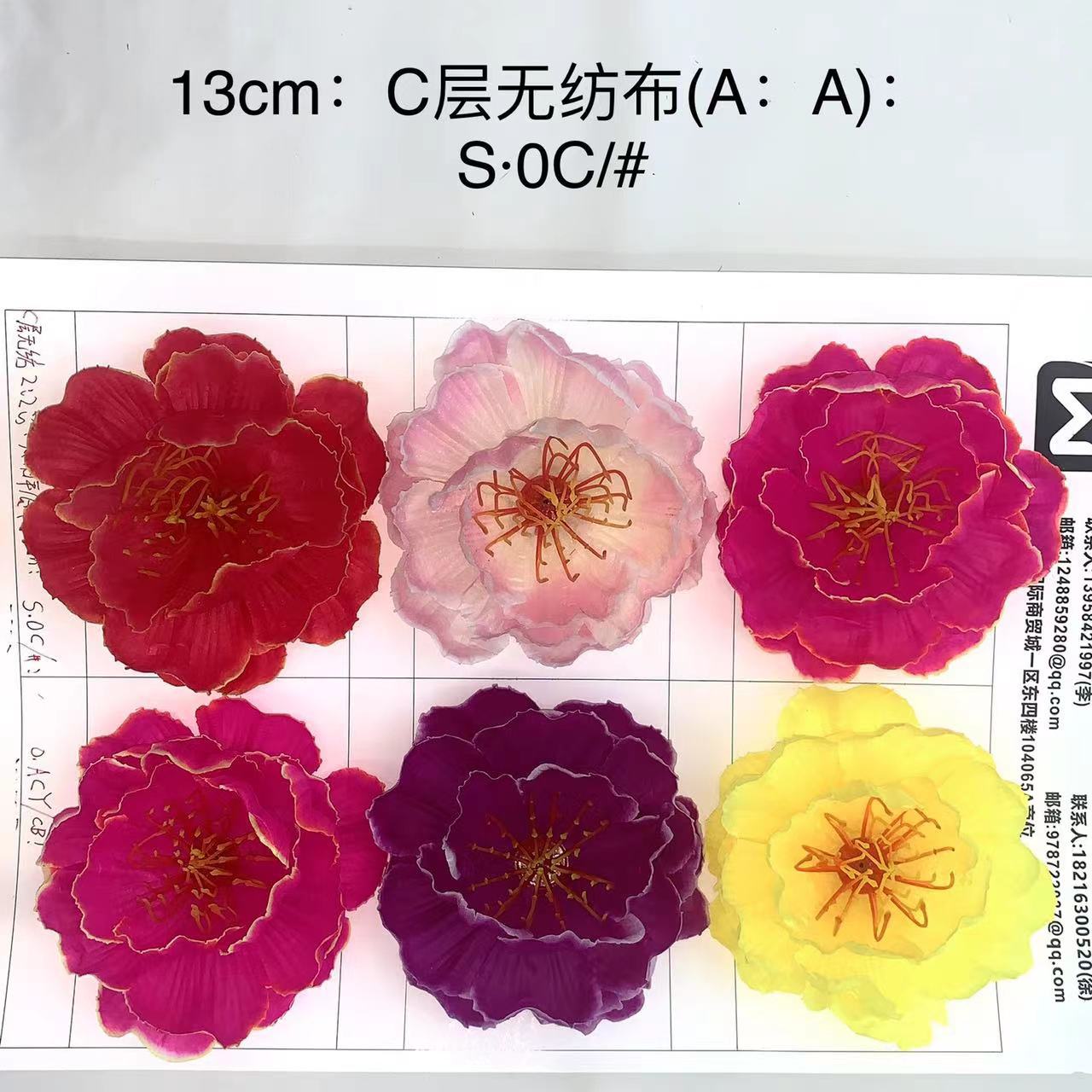 A comprehensive collection of artificial peony flowers, hibiscus flowers, cheap and beautiful headbands, clothing flowers, super grand artificial flower heads wholesale pic 12