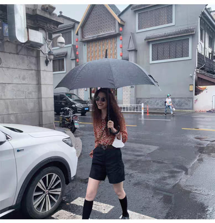 雪纺碎花衬衫女复古港味长袖宽松百搭休闲港风印花设计感小众上衣详情6