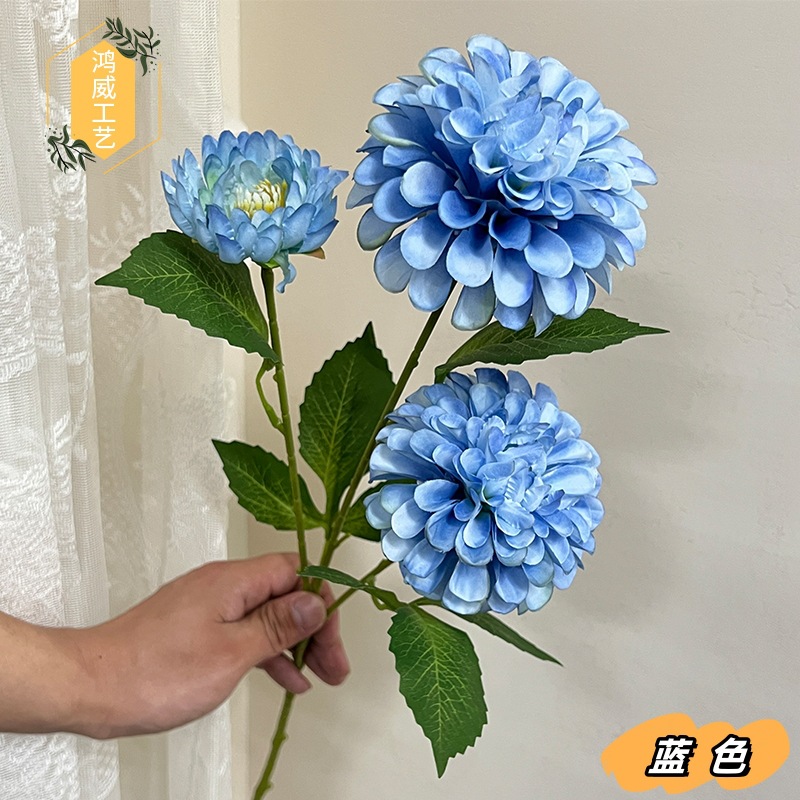 Three artificial flowers with a faint fragrance, hydrangeas and natural marigolds, for wedding landscaping, flower arrangement, shooting props and decorative artificial flowers pic 18