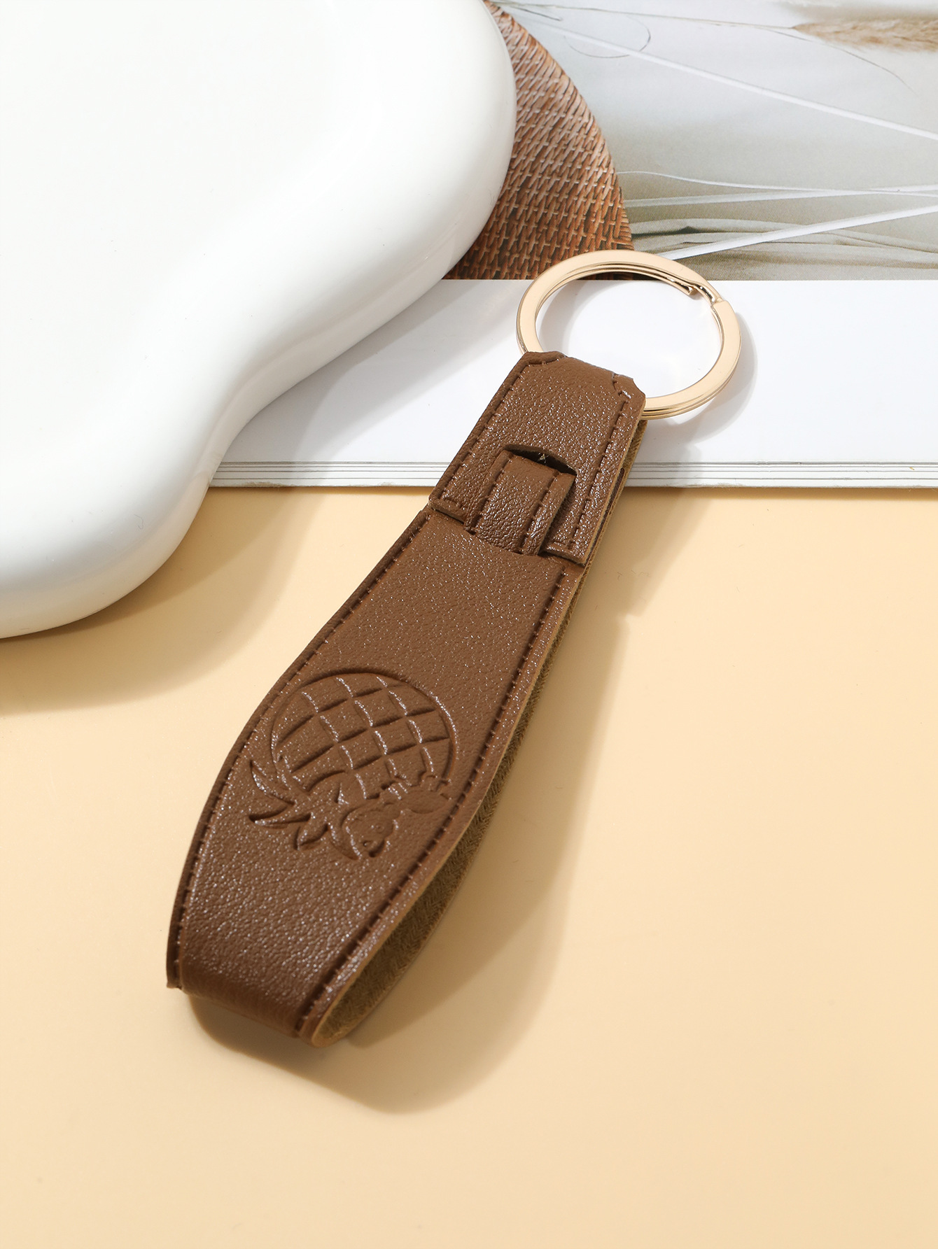 菠萝长款皮革通用钥匙扣便宜简约包包挂件汽车ins饰品礼物详情9