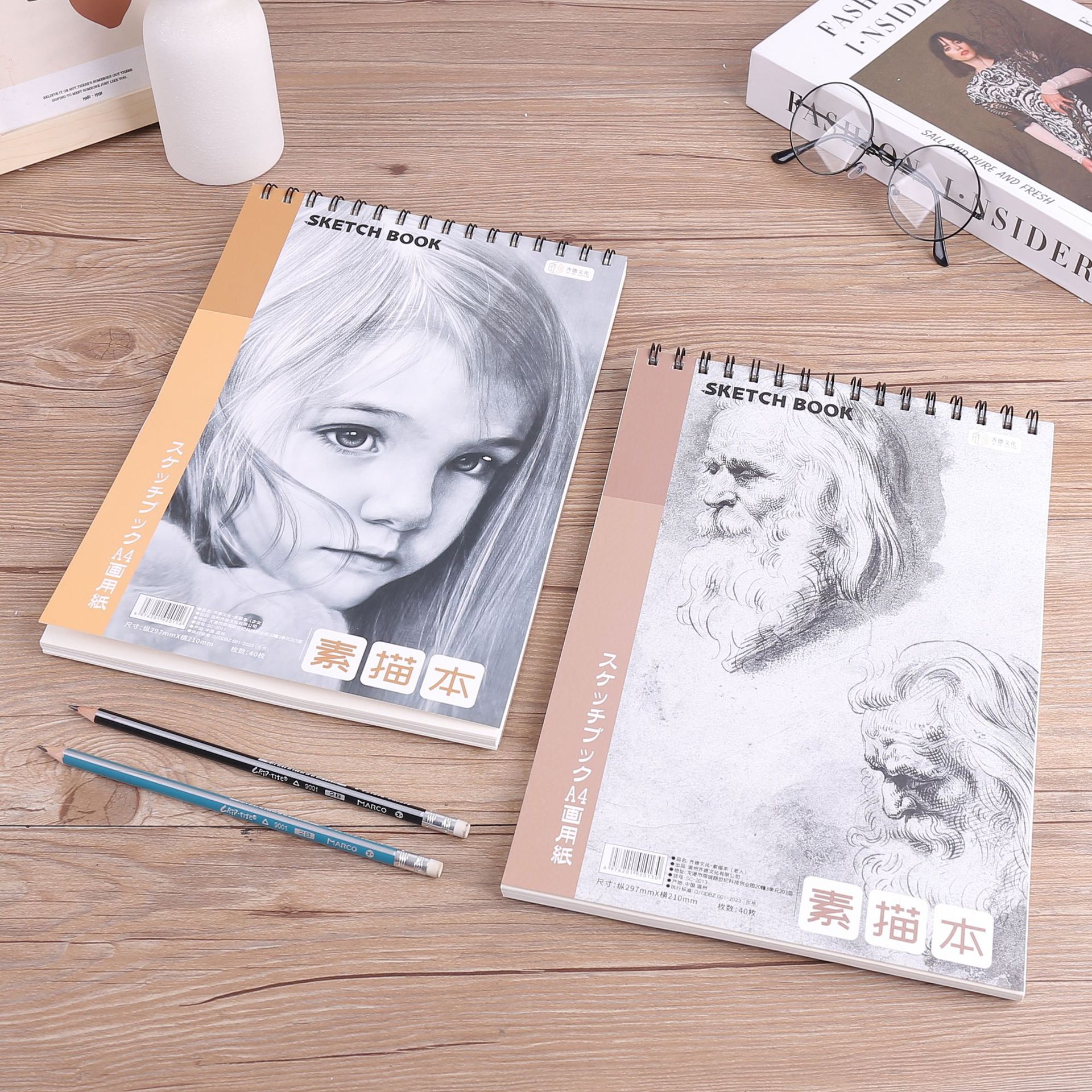 A4加厚素描本美术生画纸专用速写本16k空白图画本手绘彩铅画纸详情10