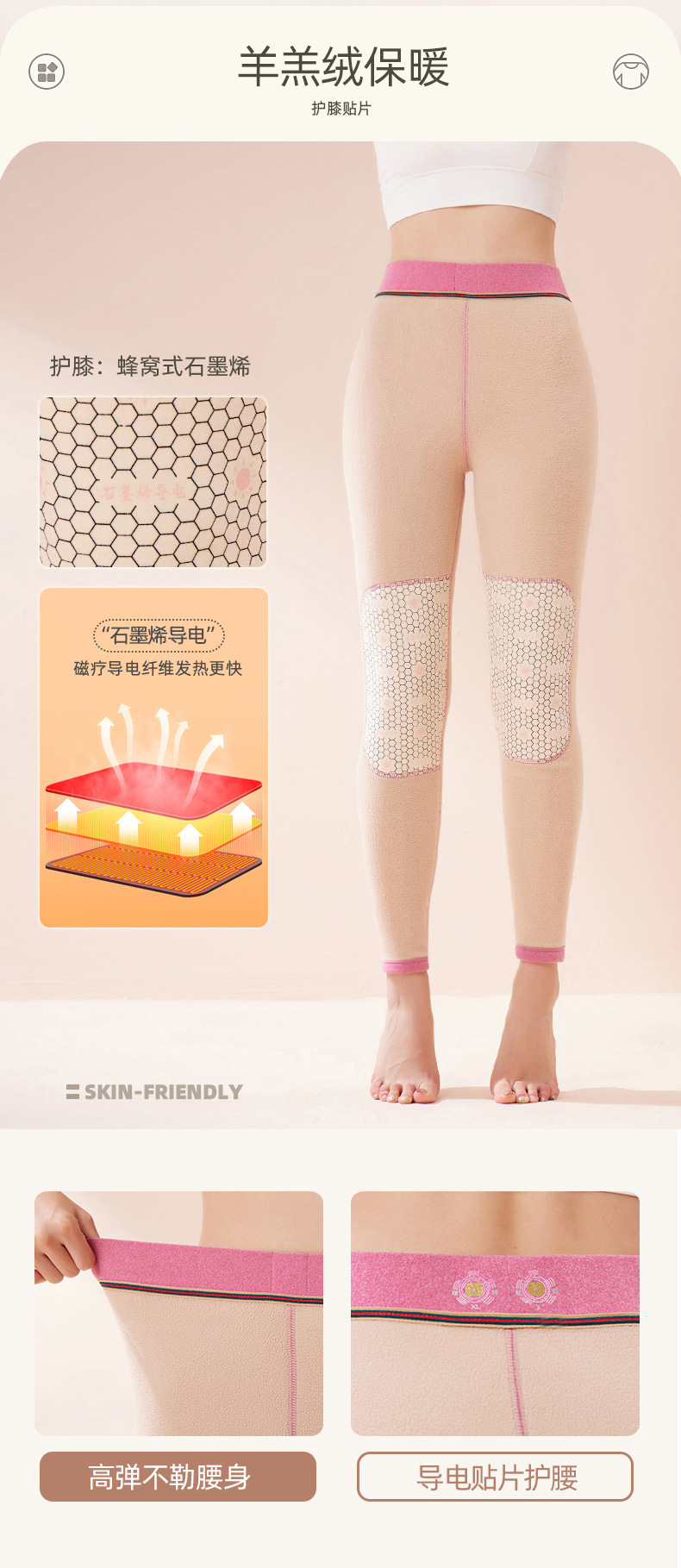 保暖裤女士加厚加绒棉裤冬季内穿棉毛裤男士羊羔绒驼绒打底裤秋裤详情5