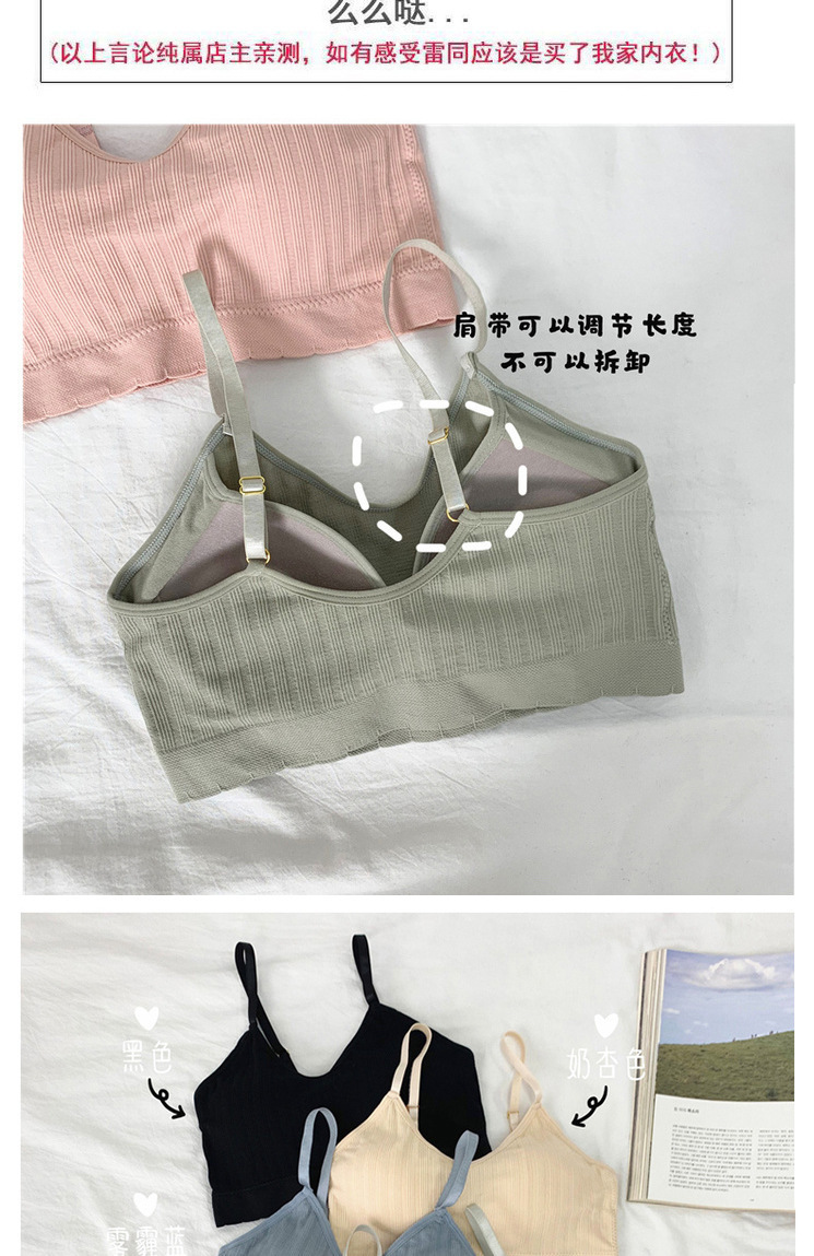 Wholesale of threaded, rims, one-piece converging, fixed cup underwear for girls, beautiful back, chest wrap and base layer sports vests pic 2