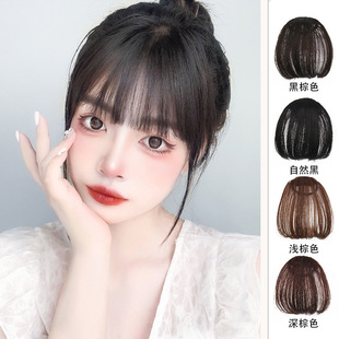 French-style popular wig bangs, air bangs wig, realistic natural needle insertion 3d wig pieces, princess cut fake bangs pic 10
