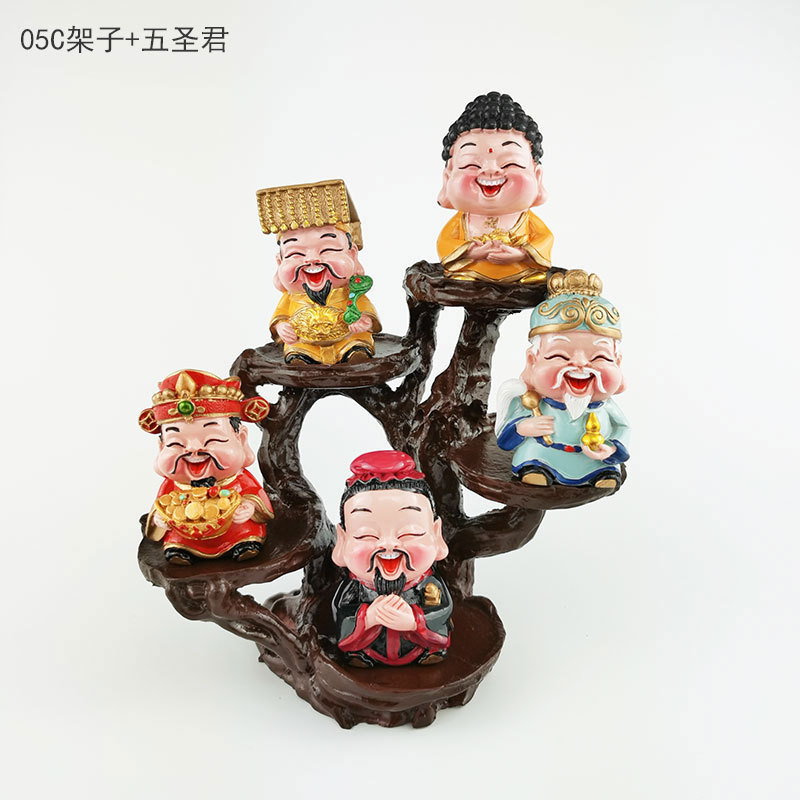 卡通财神五福财神摆件家居装饰中式商务礼品五圣君摆件财神摆设详情15
