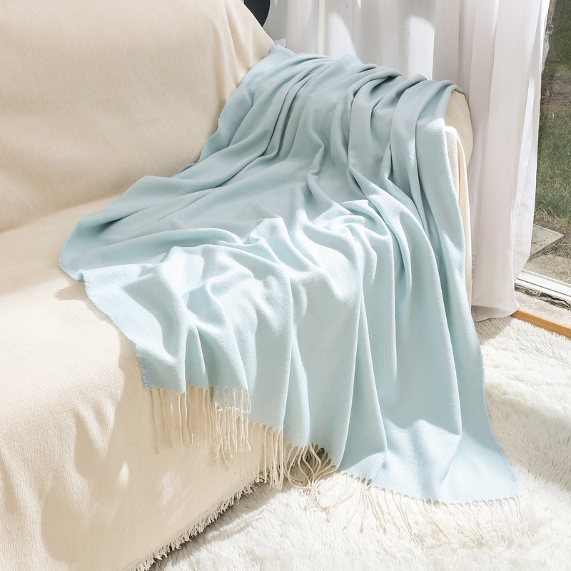 北欧简约梭织毯空调毯民宿酒店样板房床尾毯搭巾搭毯单人沙发毯详情20
