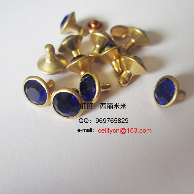 现货管钻撞钉DIY钻钉宠物脖套玻璃A钻皮带铆钉镶钻钮扣彩色详情20