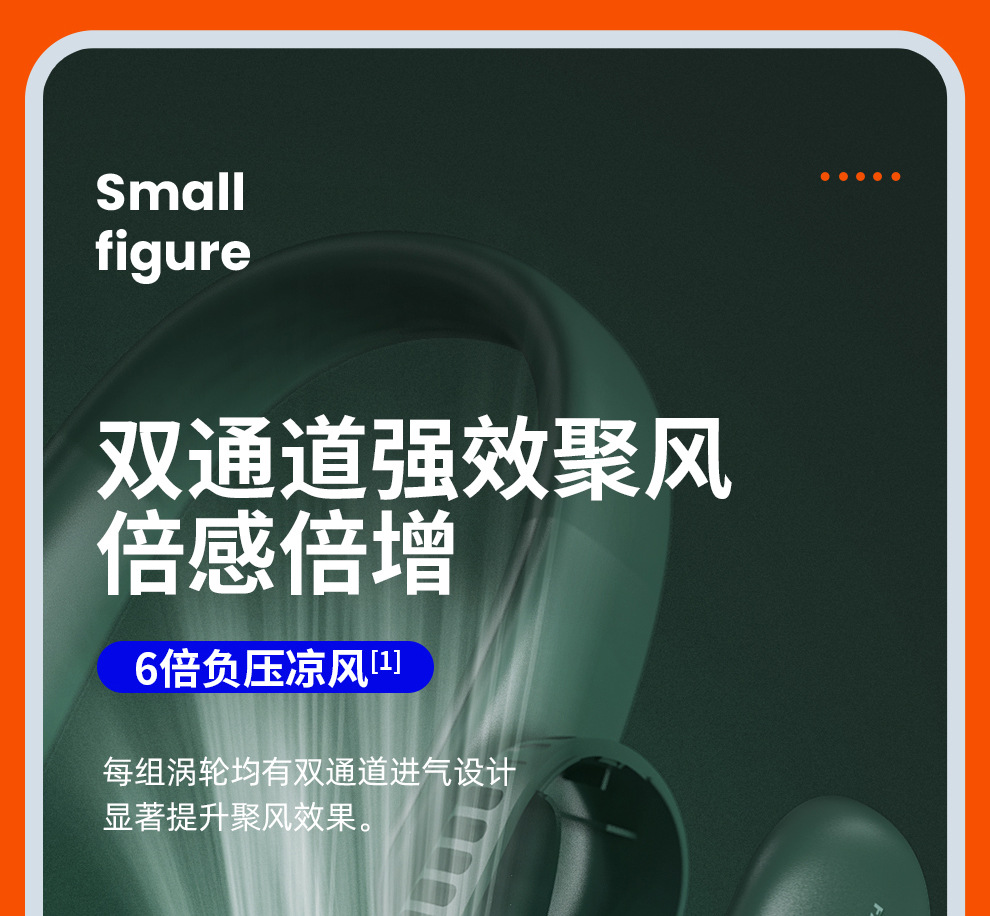 A new cross-border neck-hanging mini fan, a portable, bladeless usb charging, portable cooling and air conditioning small electric fan for lazy people pic 8