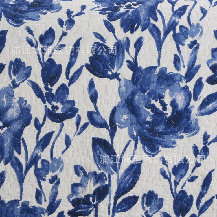 Export Amazon supplies pure cotton bed covers, quilted floral washed quilts, three-piece sets, quilted quilt factory wholesale pic 11