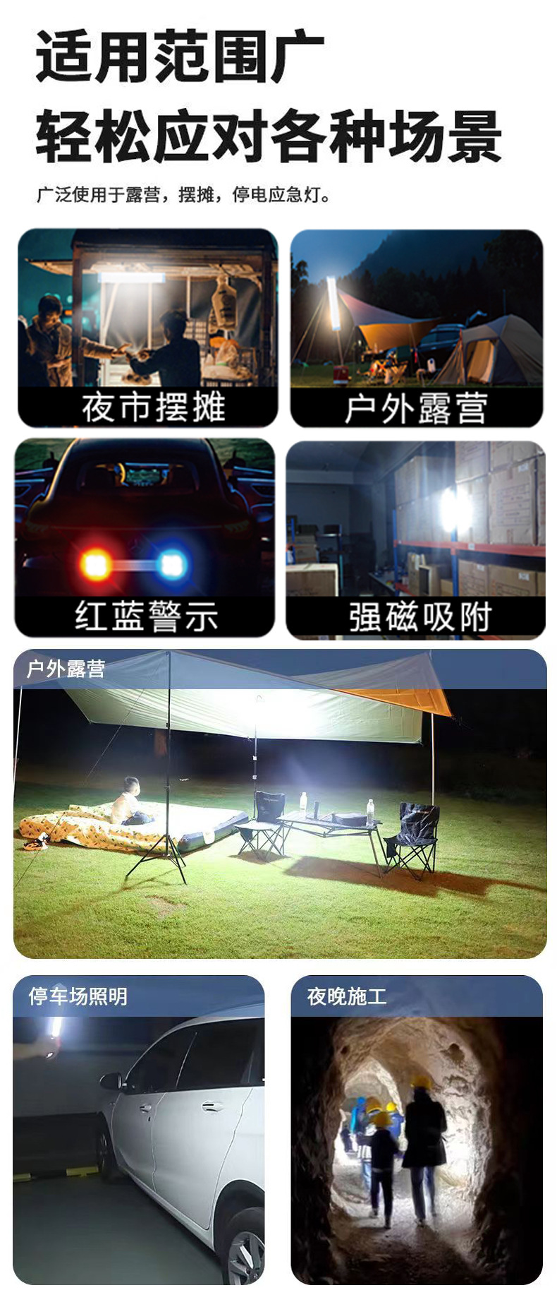 led充电灯泡户外便携露营灯夜市摆摊照明灯usb充电应急灯停电照明球泡多功能手提灯户外野营灯详情7