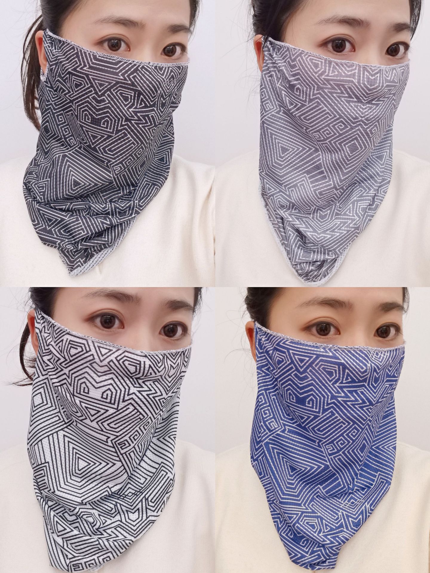 夏天防晒面罩女遮脸全脸护颈骑行防紫外线冰丝面罩防晒口罩遮脖子详情1