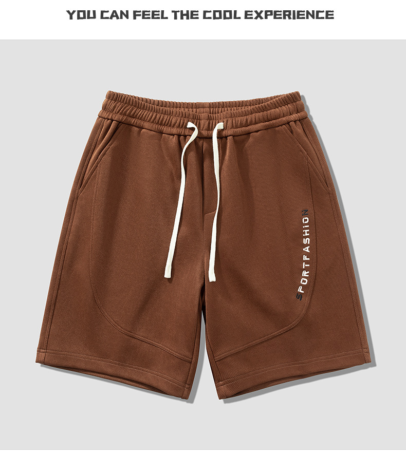 男士大码薄款冰丝短裤男加肥加大卫裤男外穿运动休闲沙滩裤子代发详情37