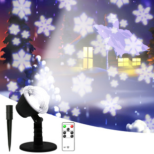 Cross-border exclusive plastic shell laser light outdoor waterproof Christmas starry sky pattern RF remote control pic 1