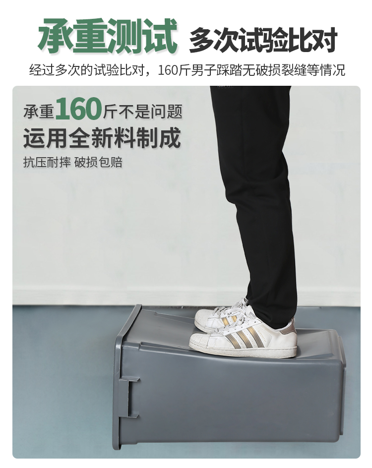 无盖垃圾桶厨房家用大容量餐饮商用户外客厅纸篓长方形大小号40L详情7