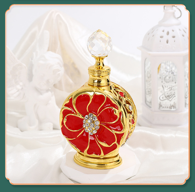 New large flower tube bottle 12ml popular essential oil bottle perfume portioning bottle pic 12