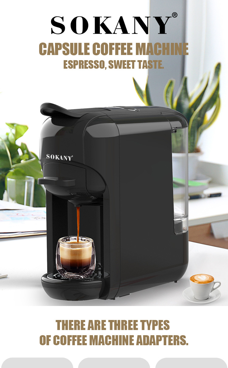 Cross-border foreign trade SOKANY516 Italian capsule coffee machine Portable office small household coffee pot pic 2
