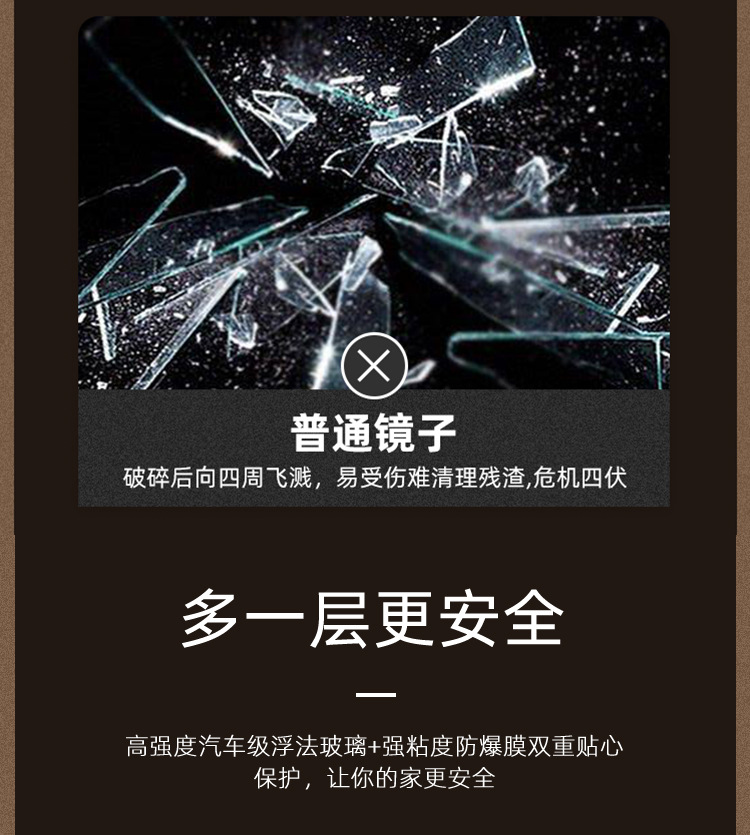 全身镜穿衣落地镜子家用简约壁挂贴墙网红女生卧室化妆挂墙试衣镜详情14