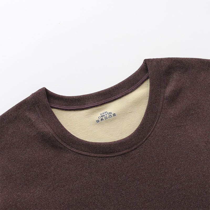 HD秋冬德绒保暖内衣男女士套装AB面圆领秋衣秋裤T9908高详情8