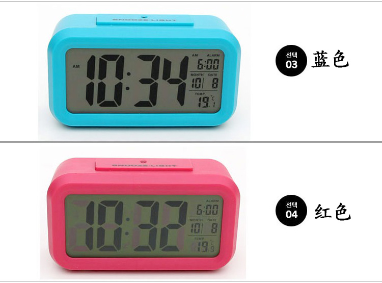 跨境爆款闹钟学生带语音充电闹钟闹钟学生专用夜光电子钟静音闹钟详情8