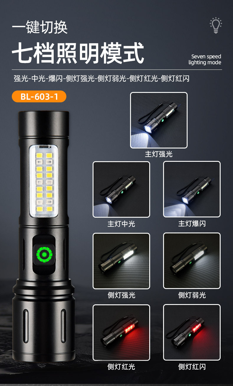 手电筒 白激光手电