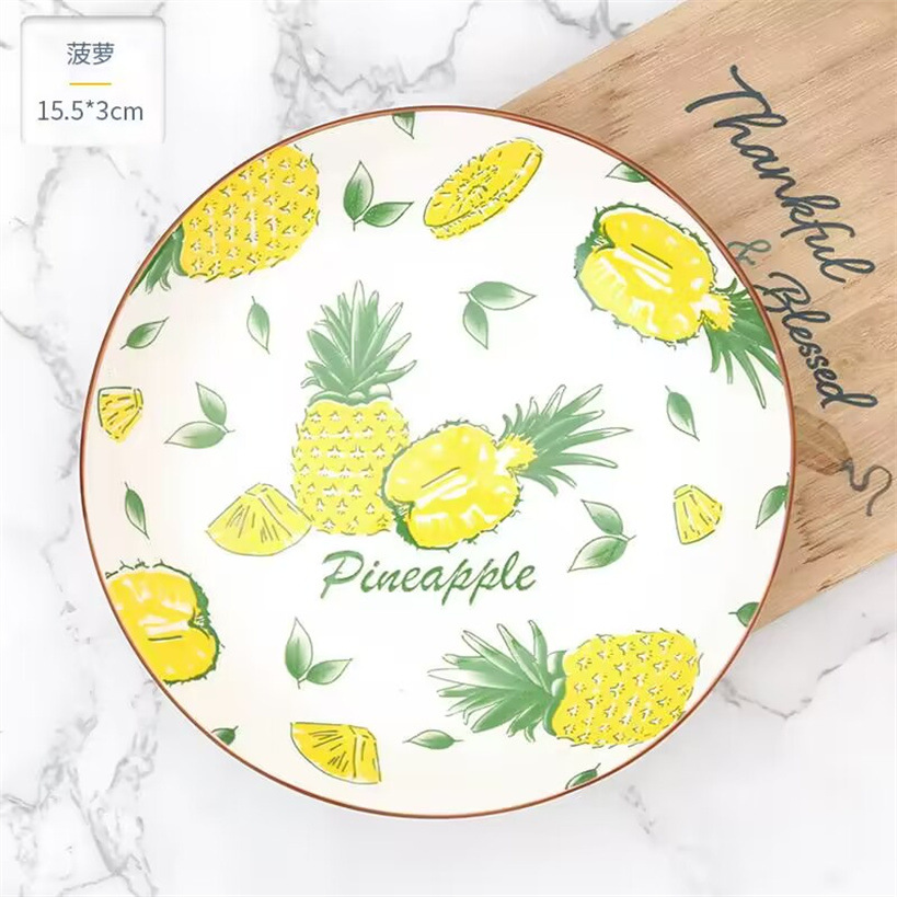 6.25-inch ceramic plates, first-grade round plates, ceramic fruit plates, bowls, plates, rice plates, tableware, vegetable basins, Yiwu products pic 33