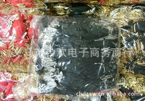 厂家直销红线铁别针线扣别针吊粒线扣黑色铜金扣详情4