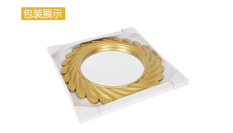 Factory direct supply of bathroom round decorative mirrors, European-style creative decorative mirrors, wall-hung mirrors, hotel decorative art mirrors pic 6