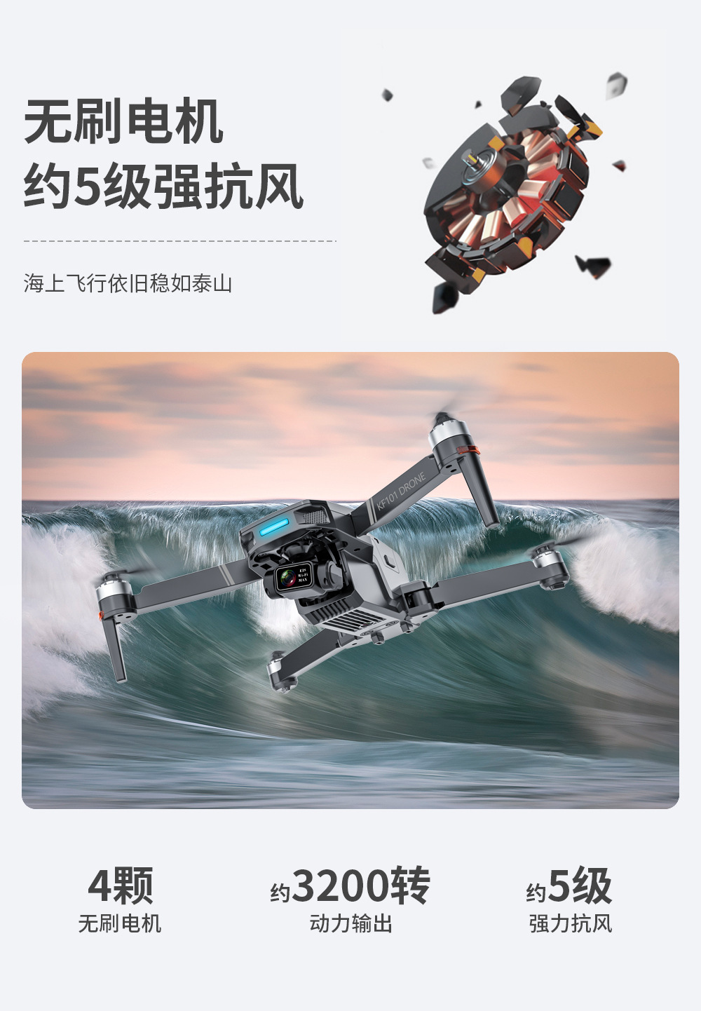 KF101 MAX 带中继三轴无人机图传3KM云台+EIS电子防抖GPS无刷飞机 其他详情15