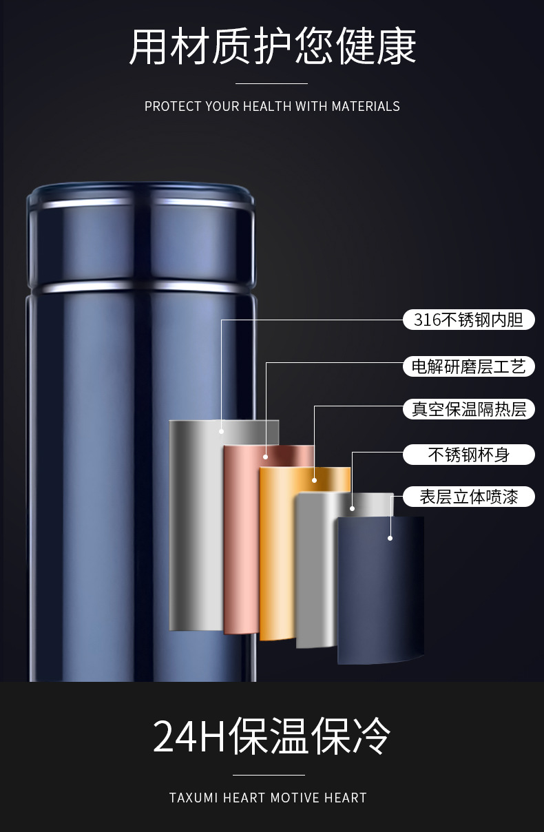 上海新家园保温杯大容量品质保温杯商务时尚316不锈钢便携泡茶杯详情4