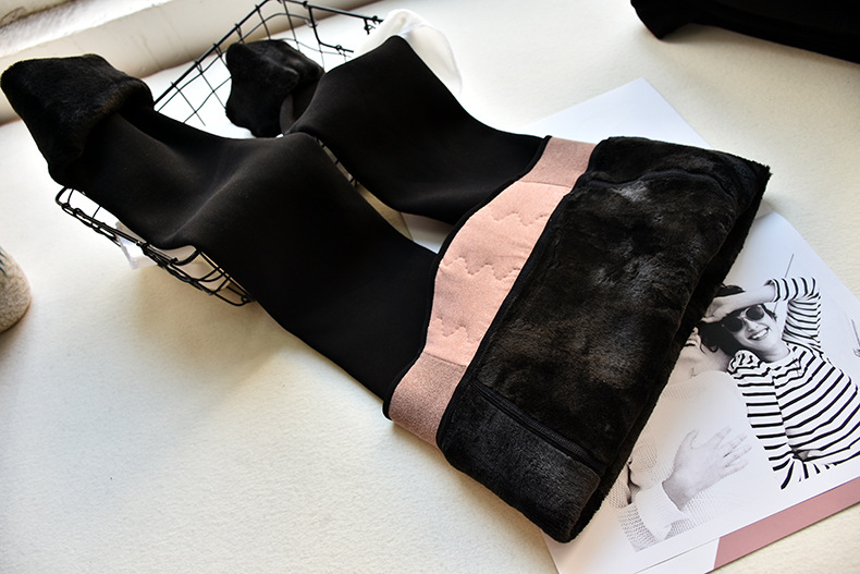 660g thick high-waisted waist support, belt-cinching and hip-lifting high-density nylon leggings pic 2