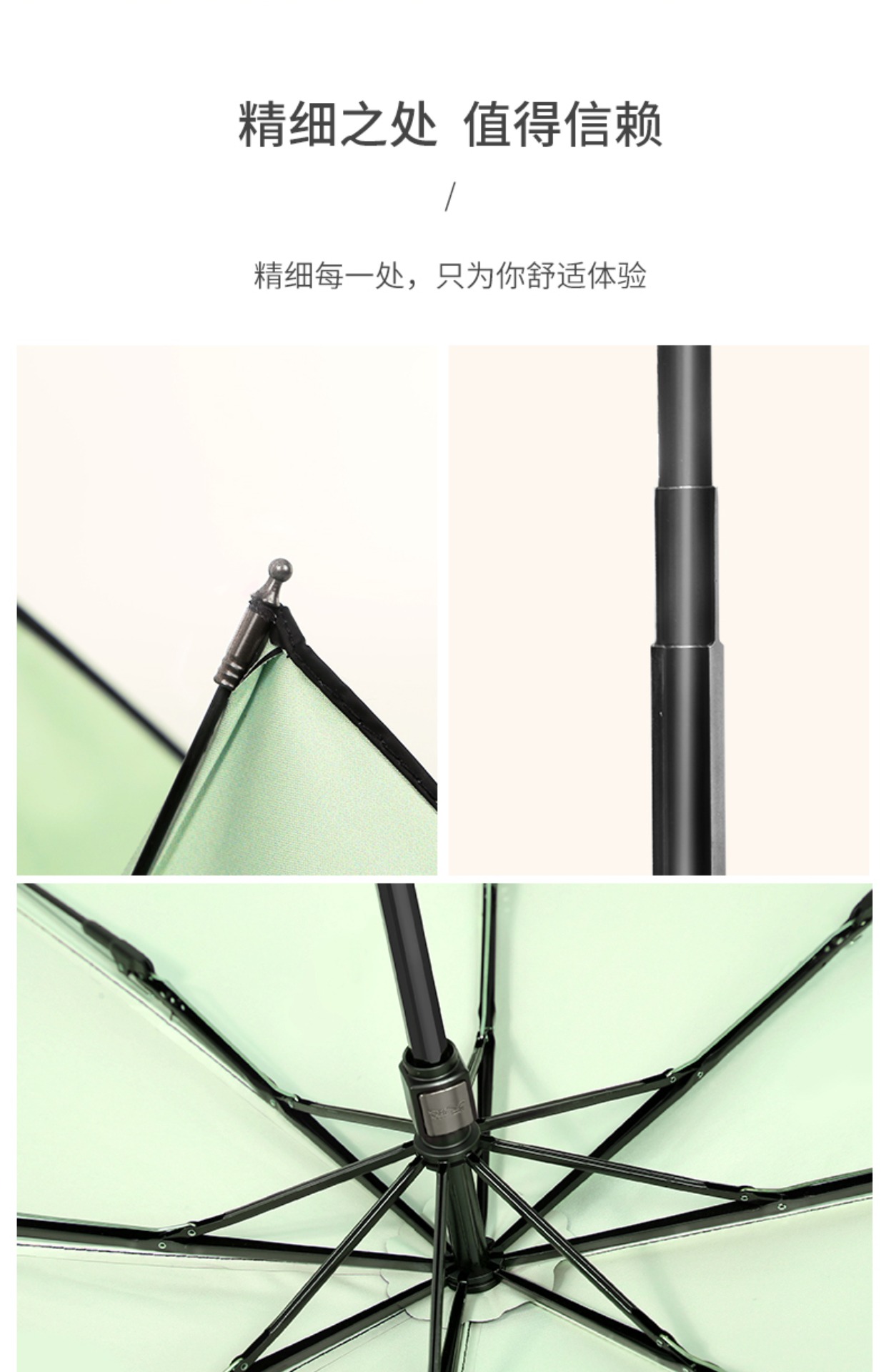 黑胶遮阳伞雨伞女晴雨两用太阳伞防紫外线小巧折叠伞男详情8