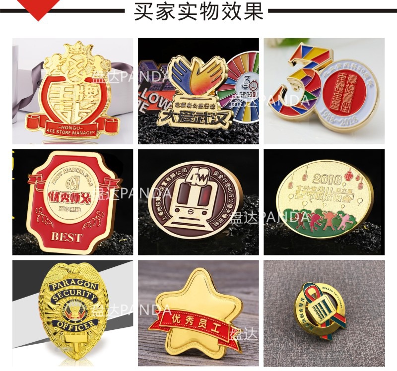 Customized metal badges, company emblems, brooches, badges, name tags, MEDALS, keychains, school emblems, commemorative coins, enamel customization pic 4