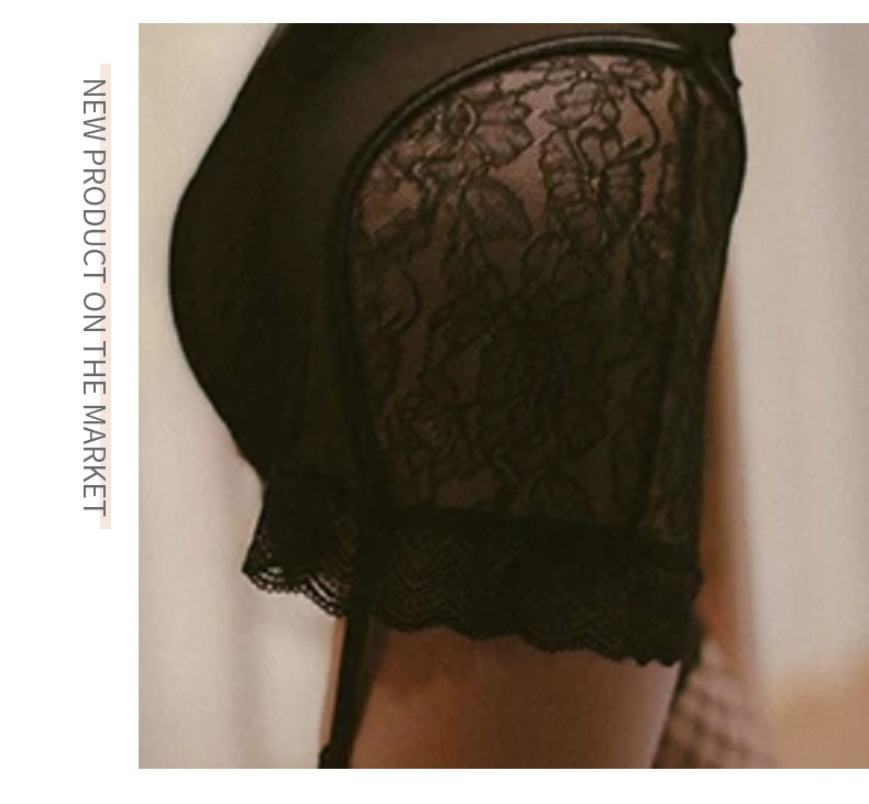 Сексуальное кружевное кружевное черное платье с двумя плечевыми сетями евроамерикано-азиатской сеткой с выдолбленной сеткой для секса в нижнем белье pic 9
