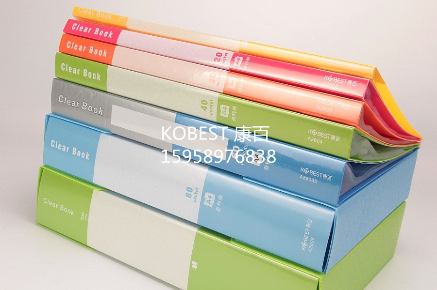 Hot-selling Kangbai Colorful A4 document book with box, 80-page, 100-page insert folder, Folder A2610 pic 62