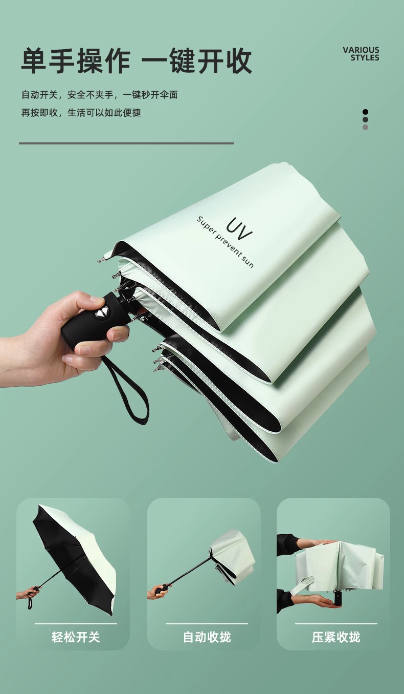 全自动雨伞男大号双人女晴雨两用遮阳伞防晒伞防紫外线广告印logo详情12