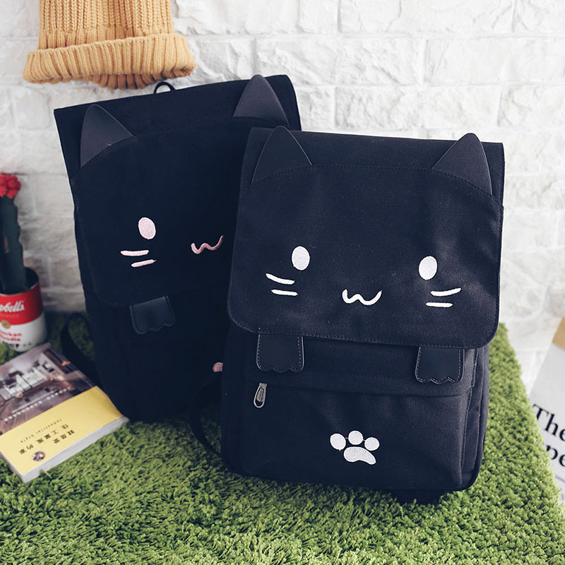 Wholesale Japanese-style cute three-dimensional cat large-capacity schoolbags, cute girls, pink and cute cartoon backpacks, backpacks for girls pic 47