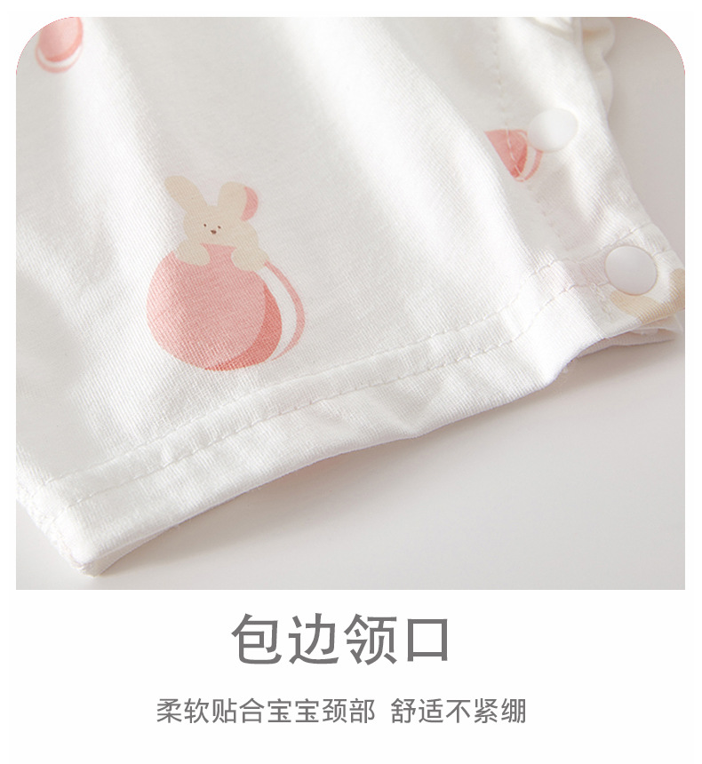 婴儿衣服新生夏季薄款纯棉短袖连体衣女宝宝夏装公主甜美可爱哈衣详情15