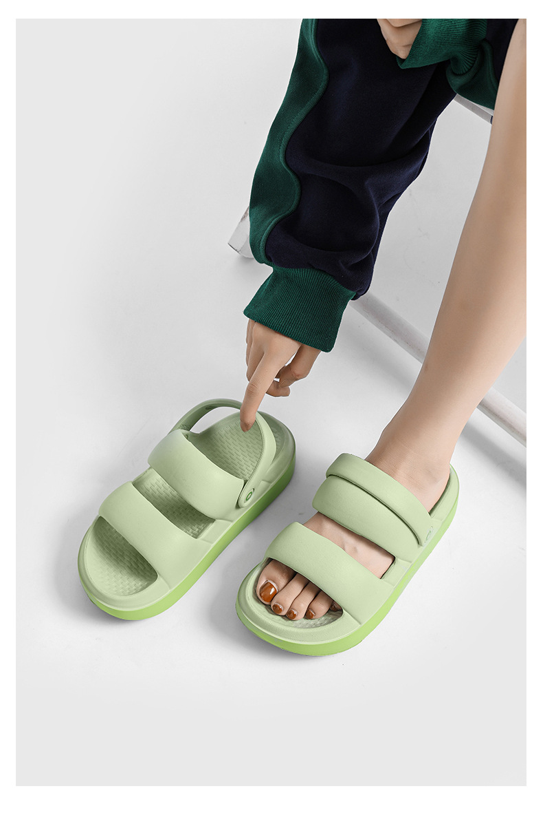 厚底凉鞋女4.0踩屎感露趾透气沙滩鞋夏季户外防滑增高凉拖花园鞋详情8