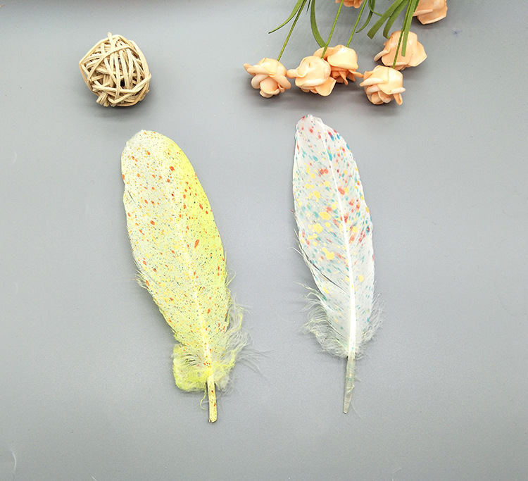 A large quill feather gift box with all-gold and all-silver feathers, paper card bookmarks and decorative quill pens pic 35