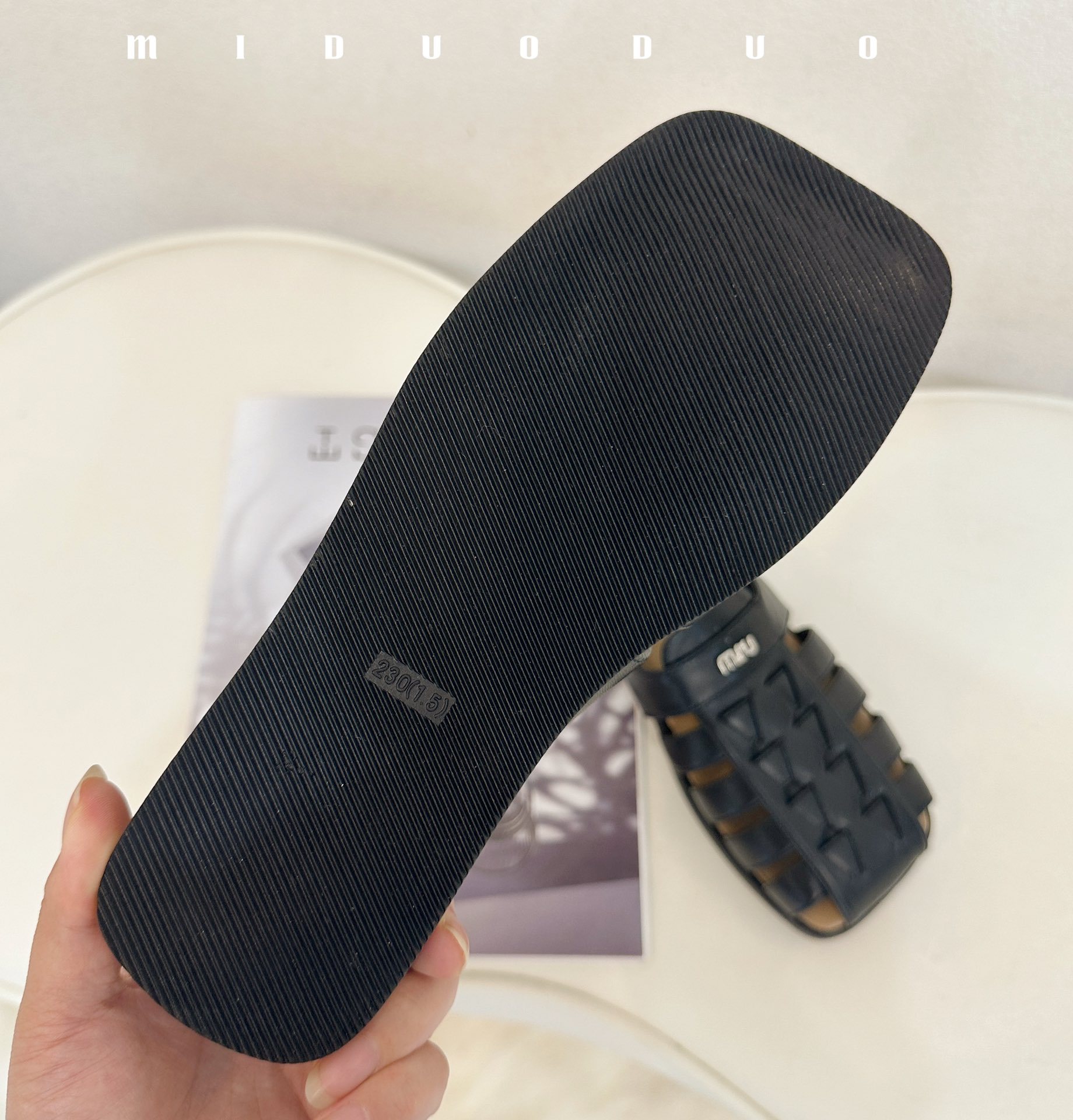 包头平底女士夏季外穿后空编织罗马鞋2024新款软底透气舒适凉拖鞋详情7