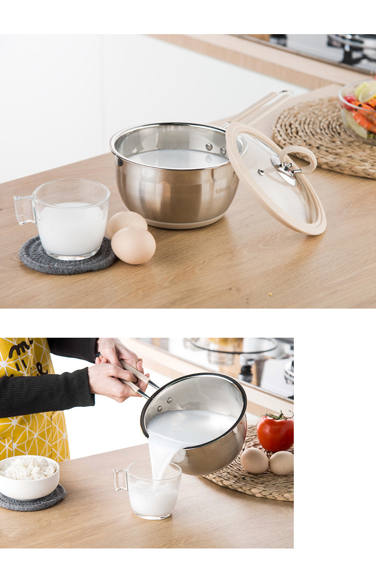 互发 201不锈钢无磁加厚达戈奶锅 新款北欧风防滑底电磁炉可用锅  奶锅 辅食锅 油炸锅 加厚泡面锅 防溢锅 小蒸锅 、详情20