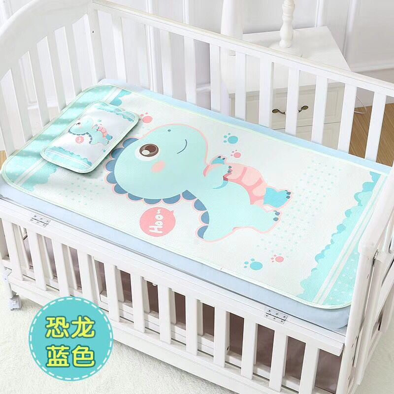 婴儿凉席带枕头新生儿冰丝席儿童夏季午睡席透气 婴儿床宝宝凉席详情4