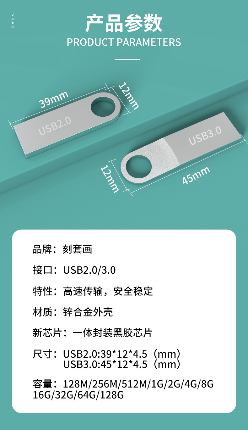 Customized wholesale of 16g metal 32g creative USB flash drives, USB 2.0 bidding for high-speed 3.0, 64G mobile phone and car USB flash drives pic 27